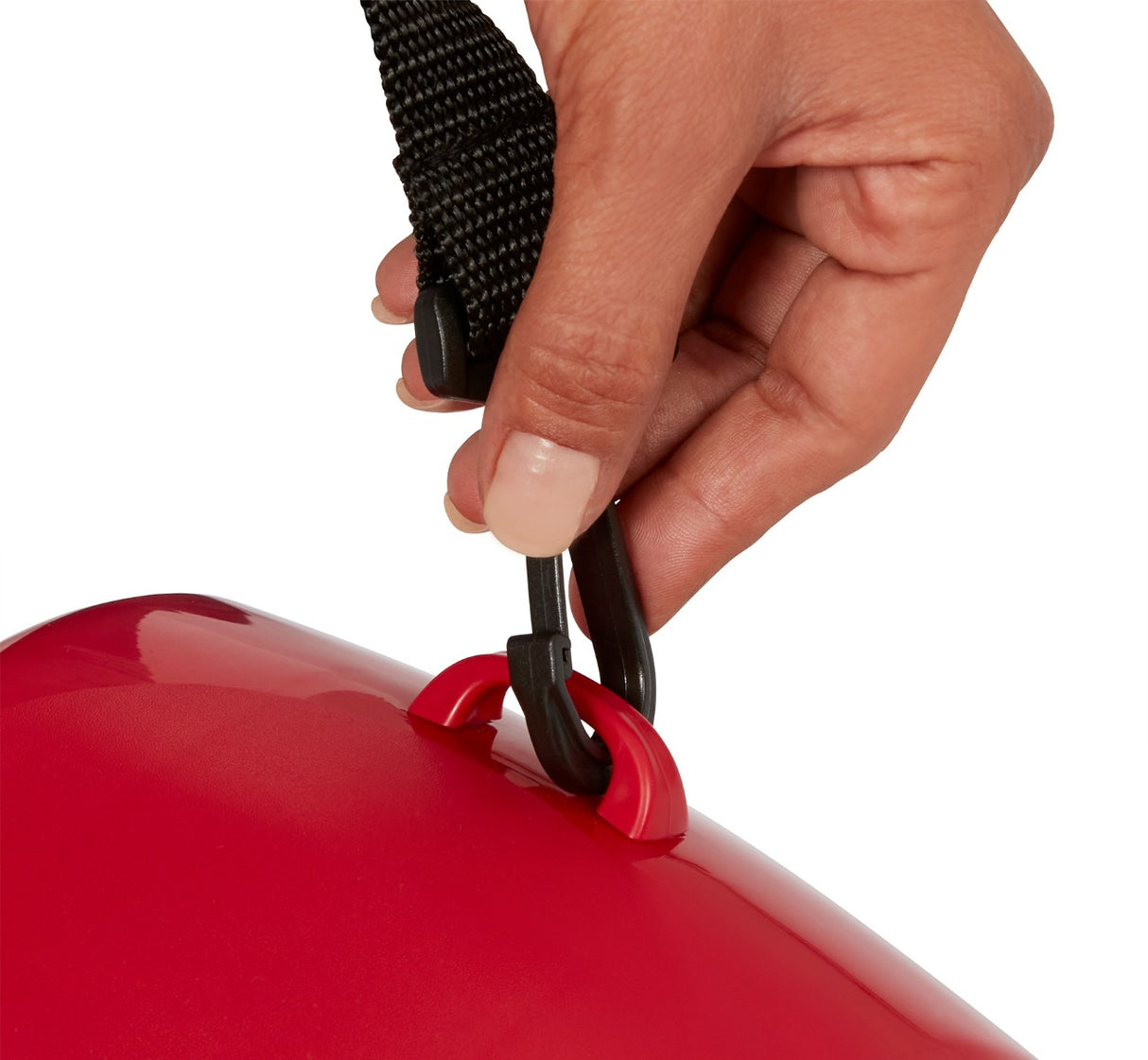 Boy Accessing storage in the 3-in-1 Happy Trav’ler: Camper through the side opening