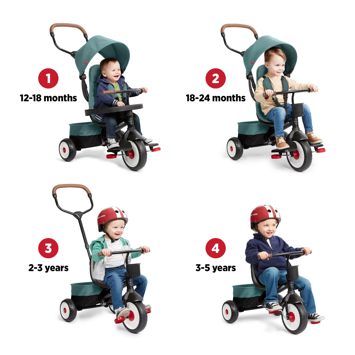 View Thumbnail of City 4-in-1 Stroll 'N Trike in Slide 