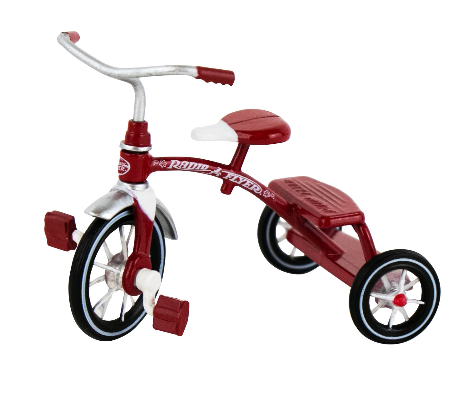 View Thumbnail of World's Smallest Classic Red Dual Deck Tricycle in Slide 