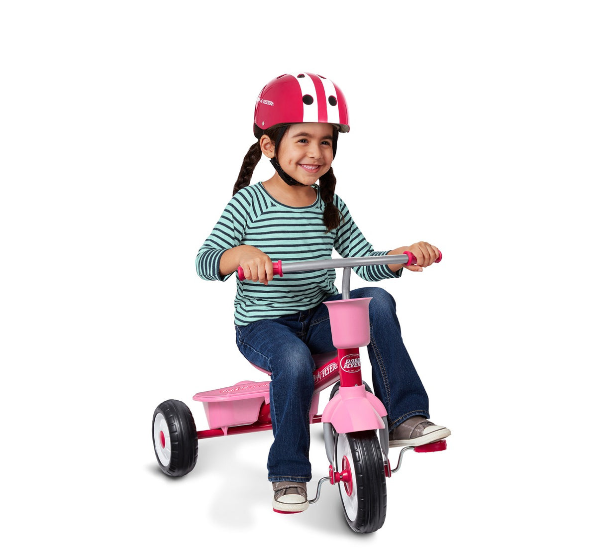 Girl riding 4-in-1 Stroll â€˜N Trike® in classic trike mode