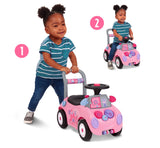 Creativity Car: Pink Ride-On Push Car Ride or Push