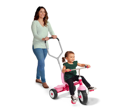 Deluxe Steer & Stroll Trike Pink