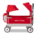 Boy & Girl Riding Dual Canopy Family Wagon