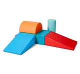 Rainbow Tumble Town™ Foam Climbing Blocks Assembled as L-Shape